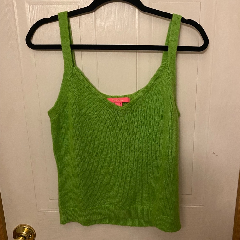 Lilly Pulitzer Angeli Lime Green Cardigan & Tank Set - Picture 4 of 16
